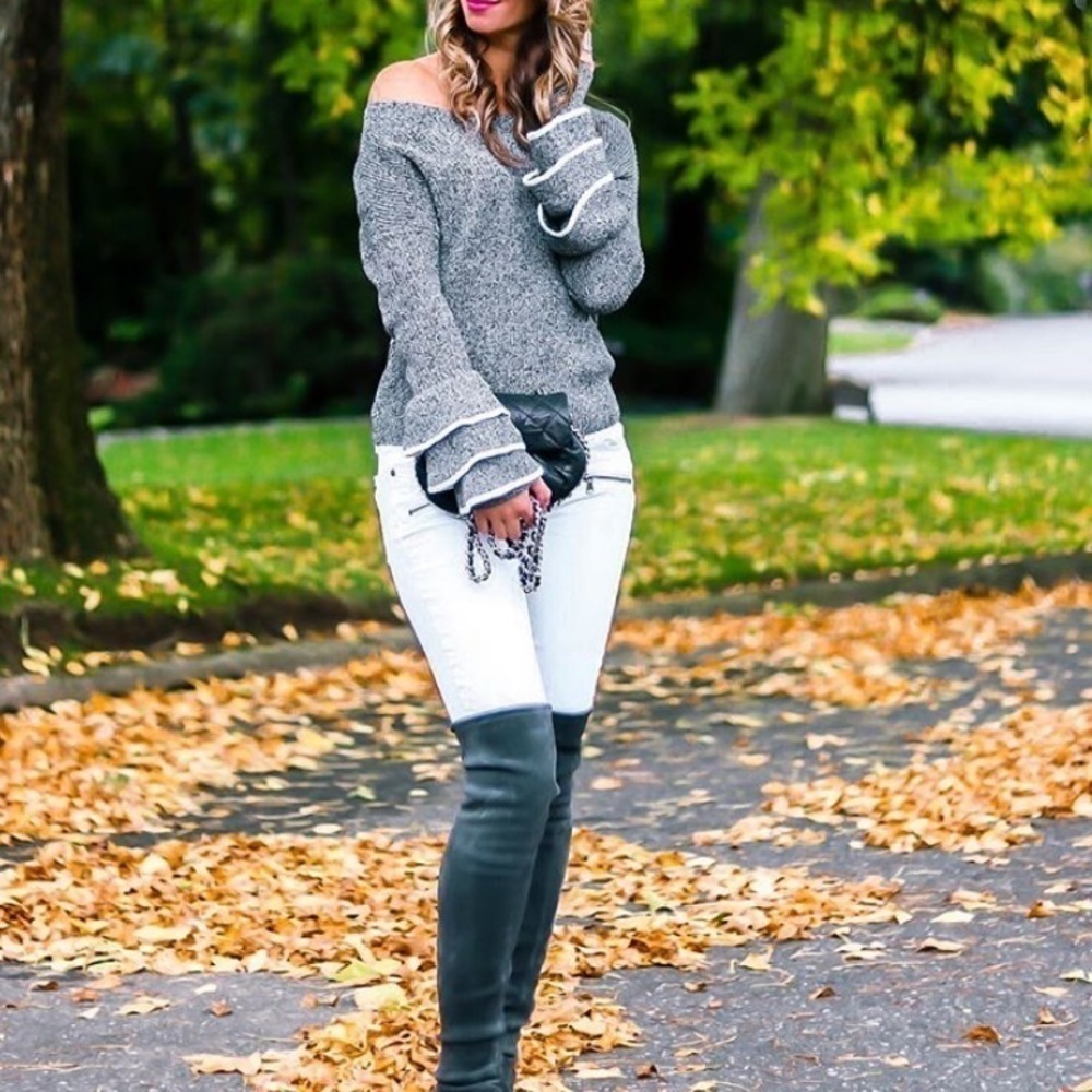Ruffle Cuff Lightweight Sweater Y2K - Picture 1 of 10